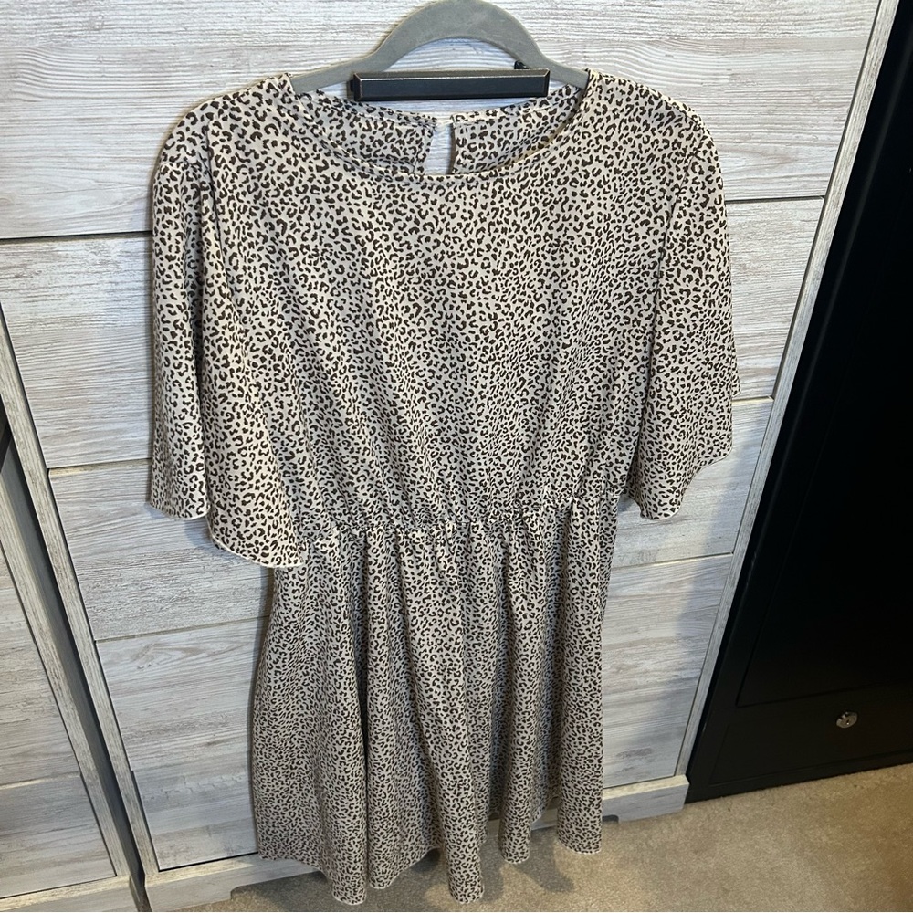 Shein Allover Leopard Printed a -line Dress size xl - Picture 2 of 5